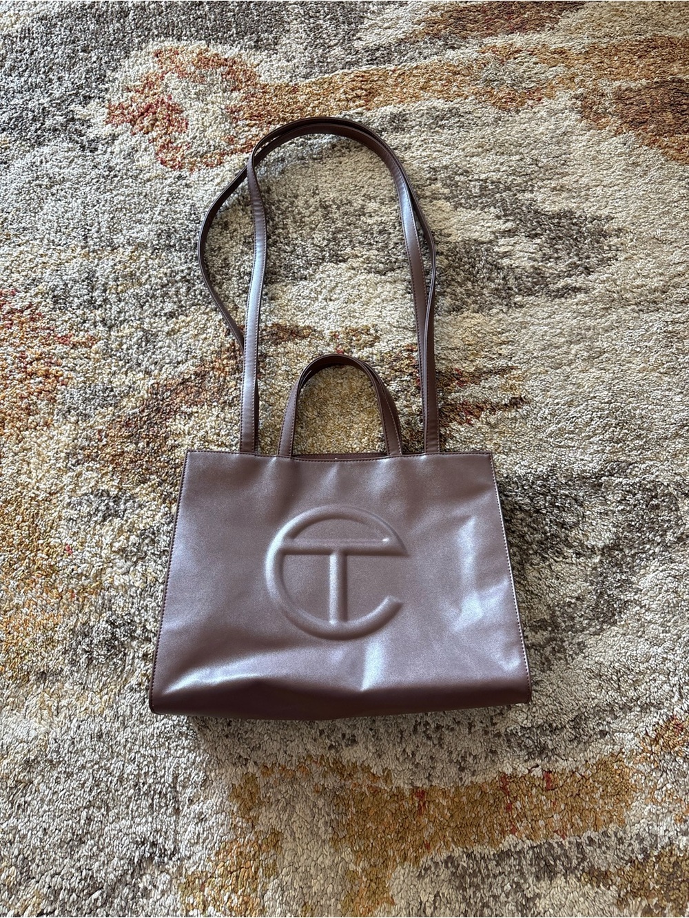 Telfar medium Bag in Chocolate Dark Brown